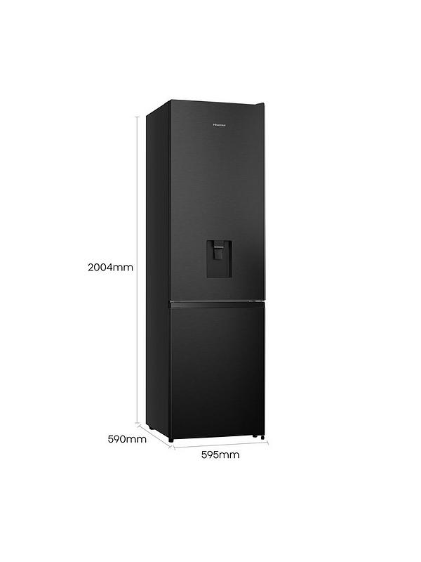 Hisense RB435N4WFE 60cm Wide, Total No Frost, Freestanding Fridge Freezer - Black Stainless Steel - Image 6